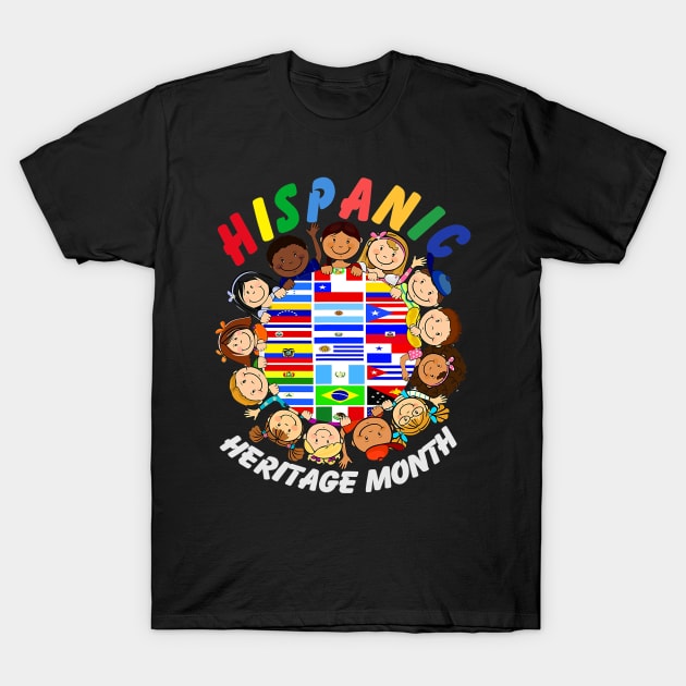Hispanic Heritage Month Shirt Kids Boy Girl Toddler Latino T-Shirt by Eleam Junie